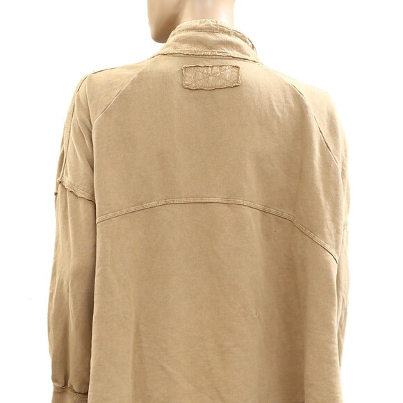 Free People We The Free Dune Buggy Cardigan Jacket Top Cotton Terry L NEW 284178 - Picture 8 of 9